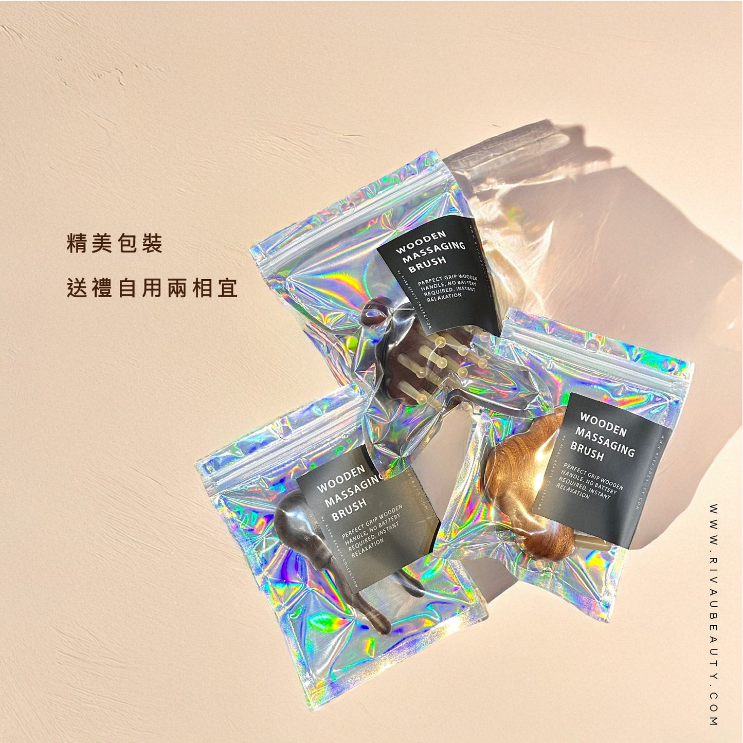 天然檀木按摩梳 | 黑檀木梳