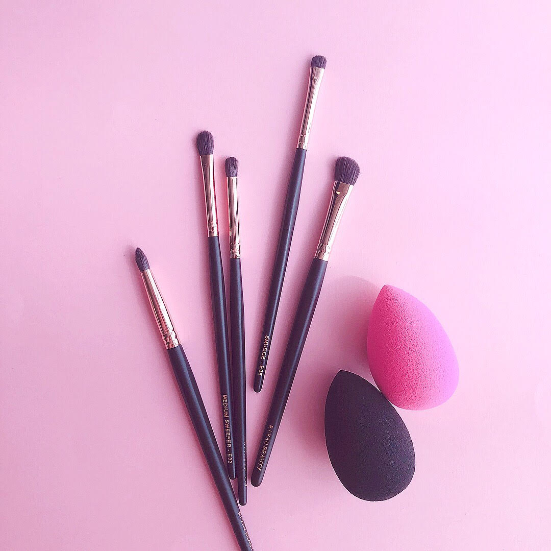 頂級灰鼠混羊毛眼部刷具5入組 / 眼影刷組 Rose Gold Makeup Brush / eyeshadow brush