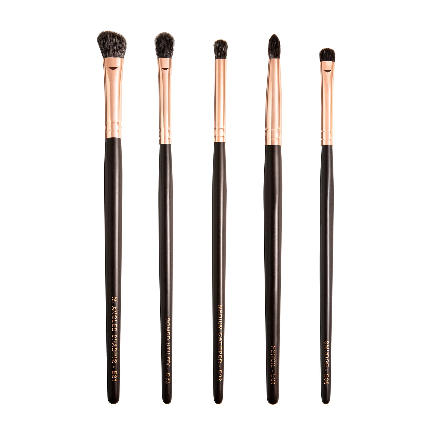 頂級灰鼠混羊毛眼部刷具5入組 / 眼影刷組 Rose Gold Makeup Brushes Set/ pro eyeshadow brush