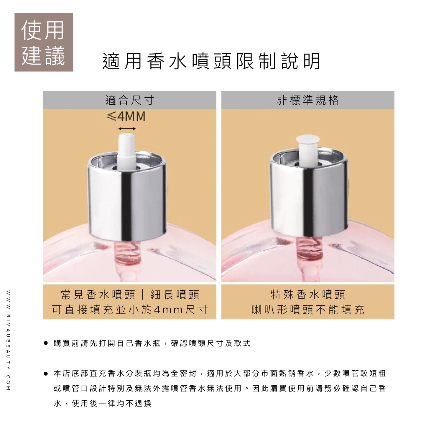 菱格底部直充旅行香水分裝瓶|專利不漏香水