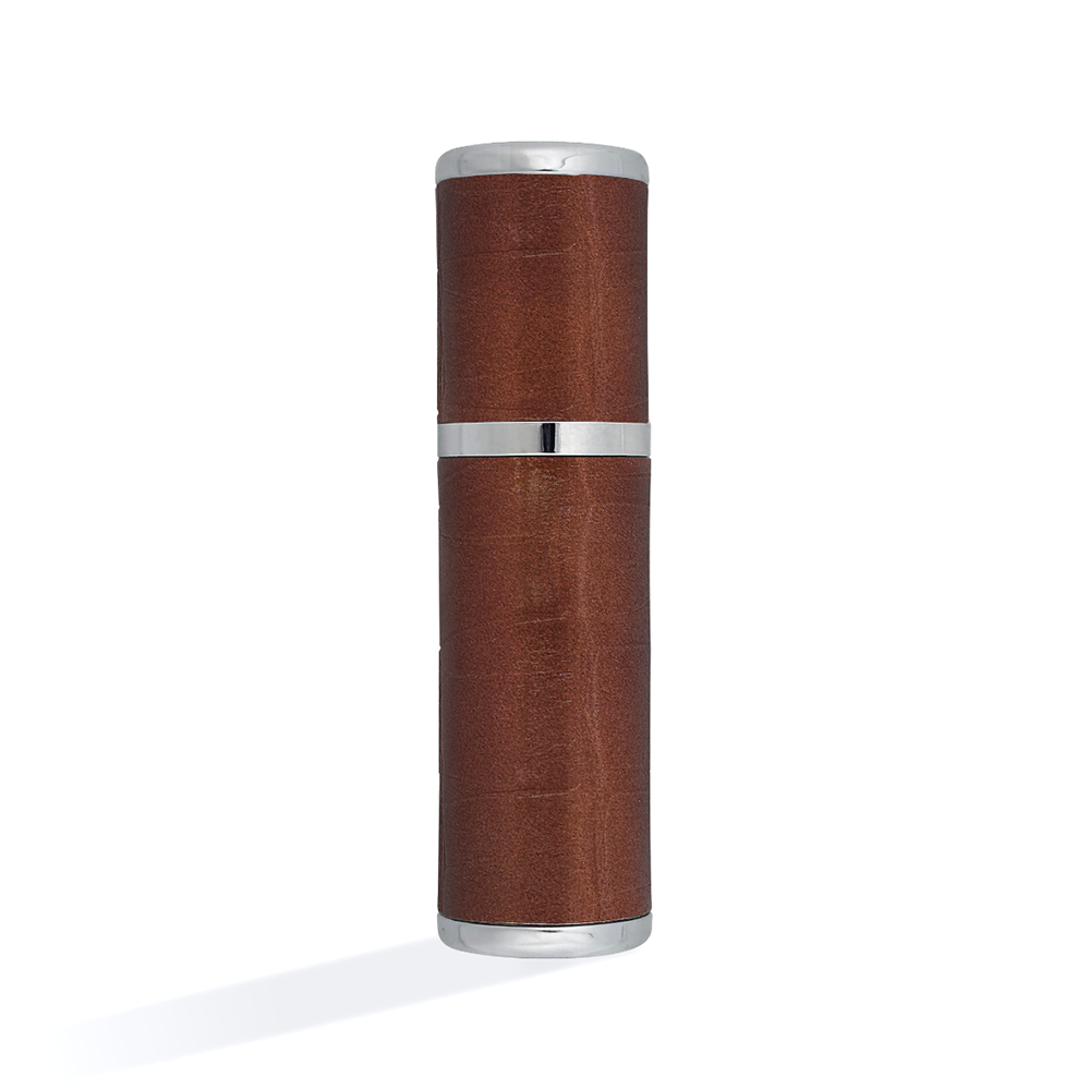 Rivau Beauty 皮革旅行香水噴霧分裝瓶｜咖啡色 銀色 荔枝皮 Brown Perfume Travel Refillable Bottle