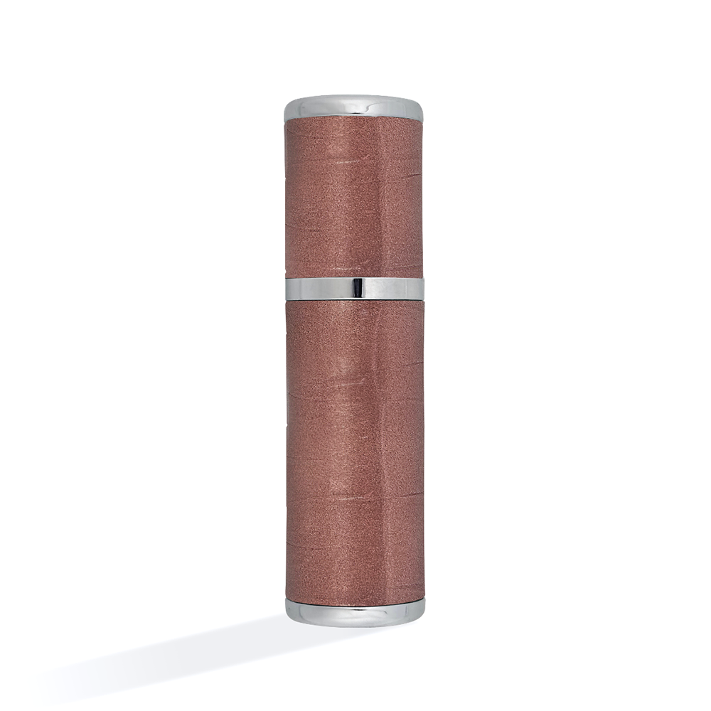 Rivau Beauty 皮革旅行香水噴霧分裝瓶｜莫蘭迪粉色 銀色 荔枝皮 Pink Perfume Travel Refillable Bottle
