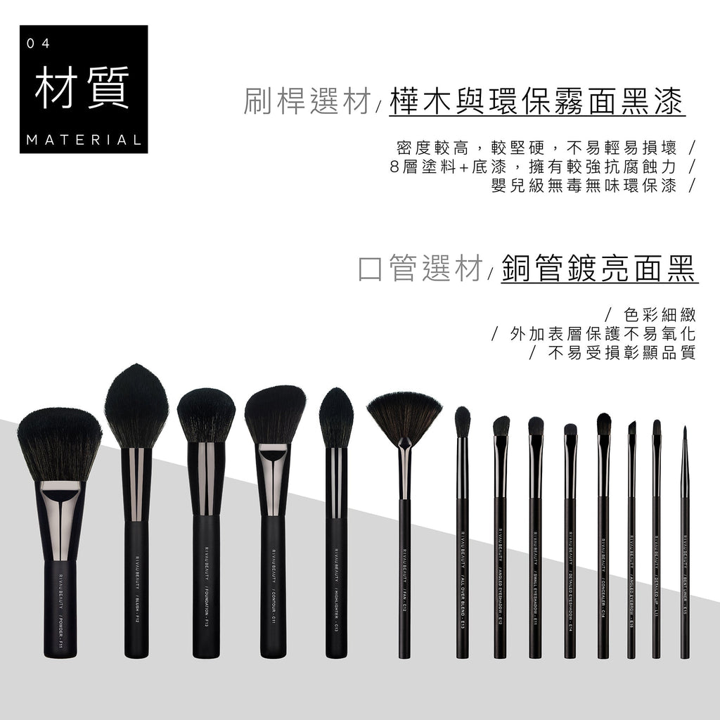 E11 小眼影刷 - 黑色系列