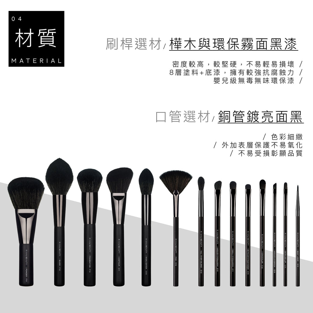 E13 暈染鼻影刷 - 黑色系列