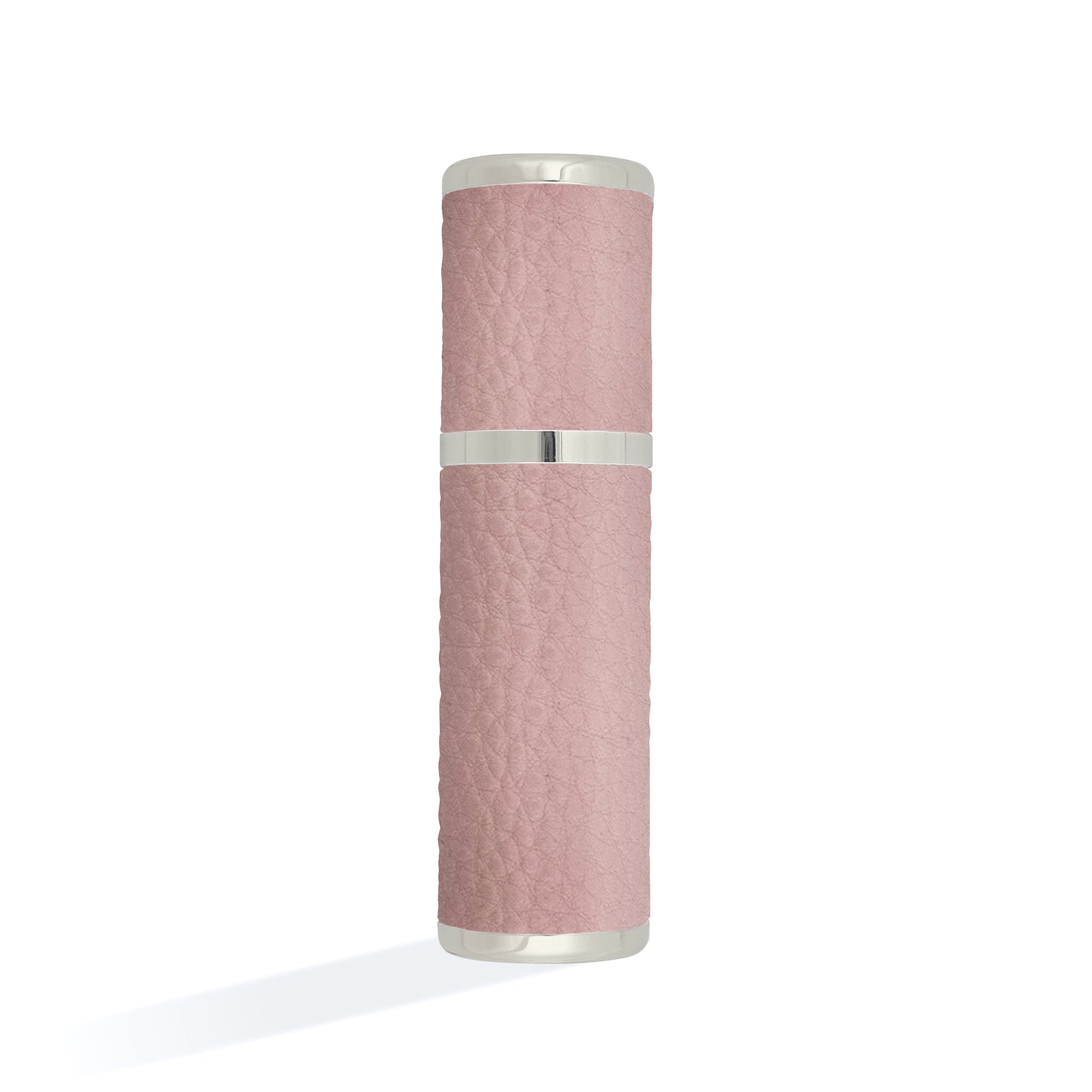 Rivau Beauty 皮革旅行香水噴霧分裝瓶｜粉紅色 銀色 荔枝皮 Pink Perfume Travel Refillable Bottle