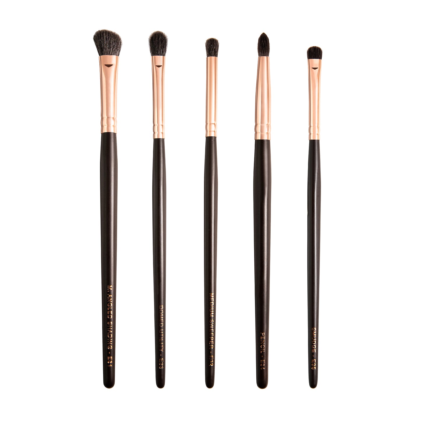 頂級灰鼠混羊毛眼部刷具5入組 / 眼影刷組 Rose Gold Makeup Brushes Set/ pro eyeshadow brush 