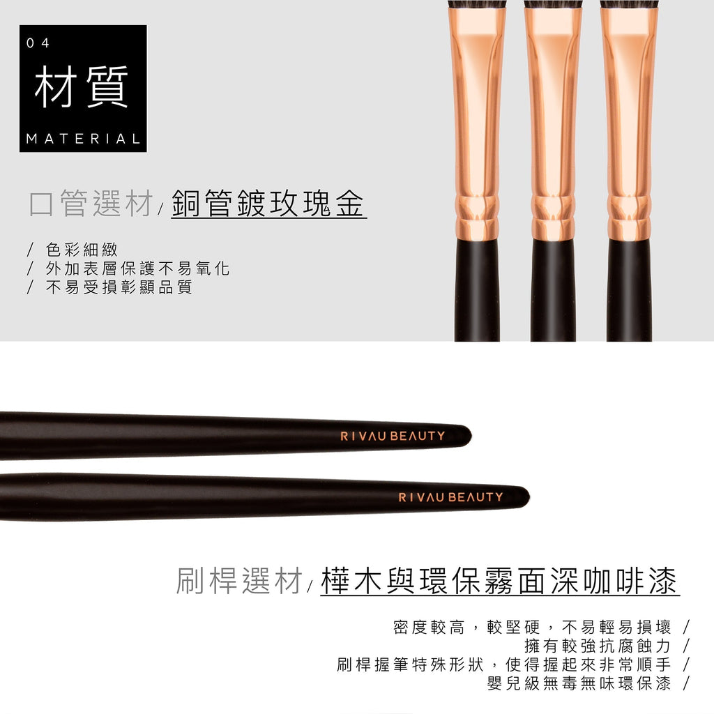 E34 頂級灰鼠混羊毛鉛筆眼影刷